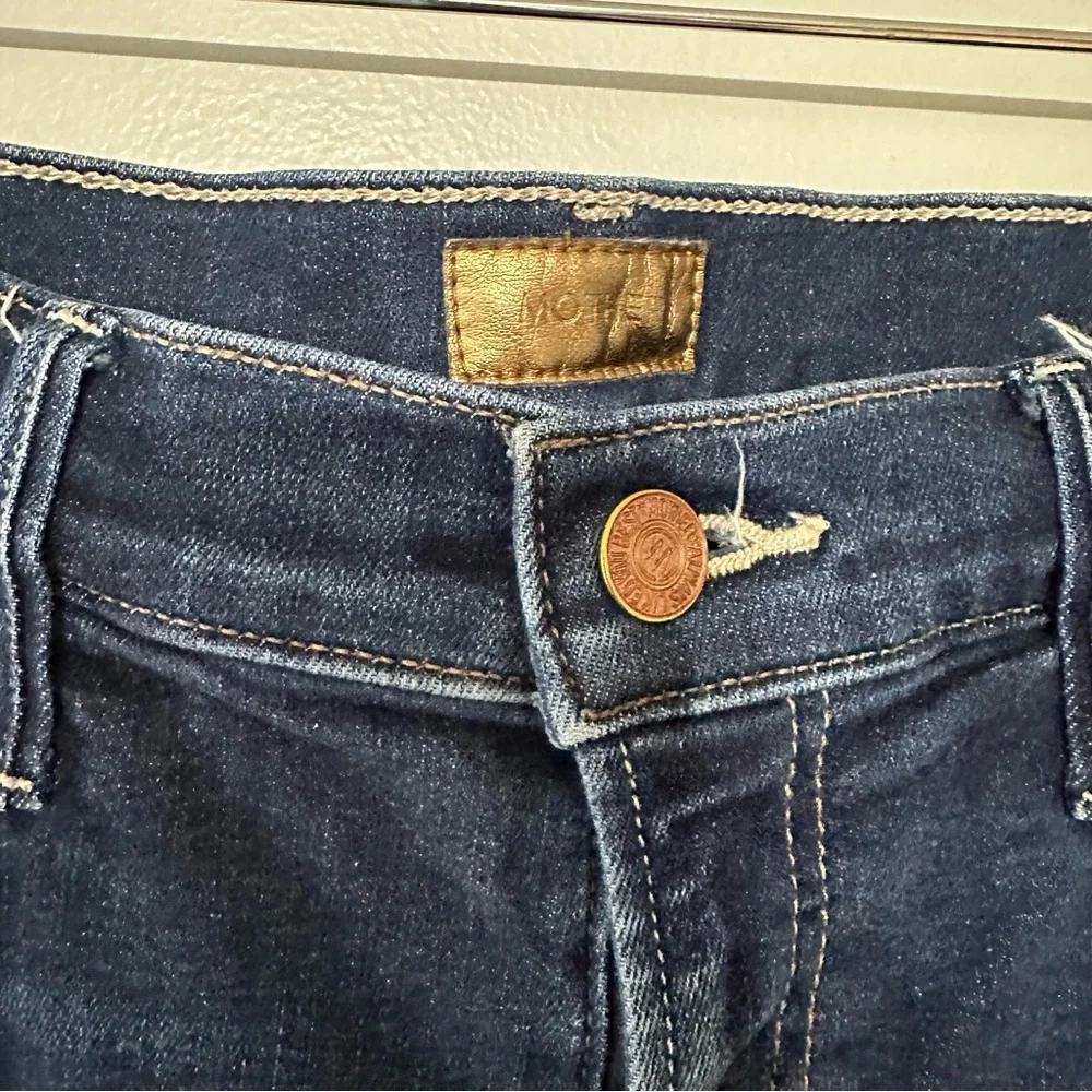 MOTHER The Insider‎ Crop Step Fray Jeans in Off Limits Size 28 - Picture 5 of 11